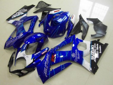 Best 2007-2008 Suzuki GSXR 1000 Motorcycle Fairing - Blue White Black Corona