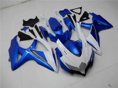 Best 2008-2010 Suzuki GSXR 600/750 Motorcycle Fairings - White Blue