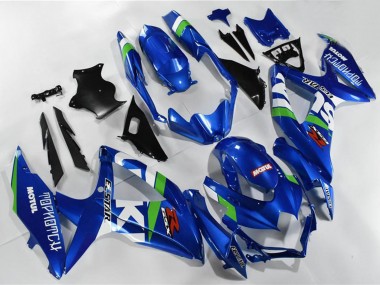 Best 2008-2010 Suzuki GSXR 600/750 Motorcycle Fairings - Blue White Green Black