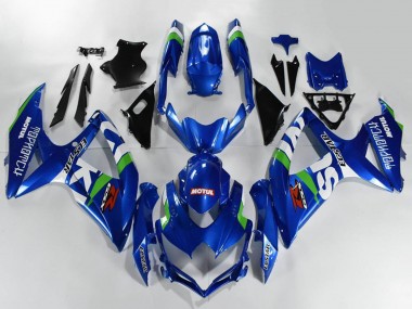 Best 2008-2010 Suzuki GSXR 600/750 Motorcycle Fairings - Blue White Green Black