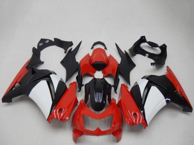 Best 2008-2012 Kawasaki EX250 Motorcycle Fairings - Red White Black