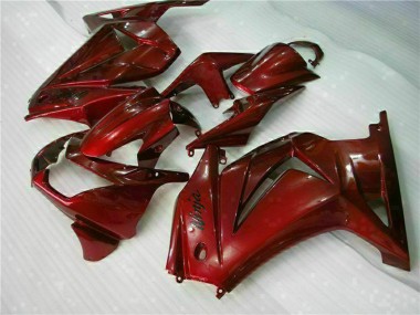 Best 2008-2012 Kawasaki EX250 Motorcycle Fairings - Maroon Red
