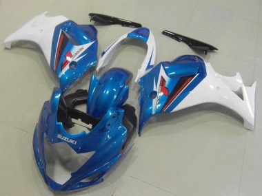 Best 2008-2013 Suzuki GSX650F Motorcycle Fairings - White Blue