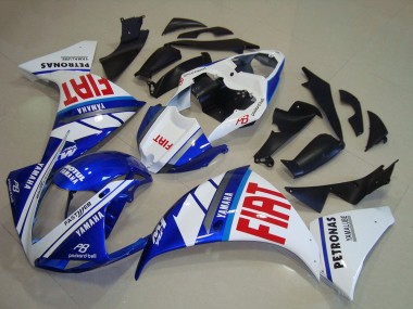 Best 2009-2011 Yamaha YZF R1 Motorcycle Fairings - White Blue Red Fiat