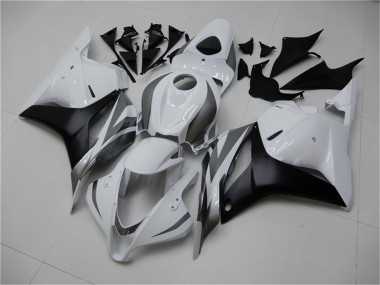 Best 2009-2012 Honda CBR600RR Motorcycle Fairing - White Grey Matte Black