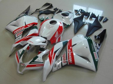 Best 2009-2012 Honda CBR600RR Motorcycle Fairings - White Red Green Castrol