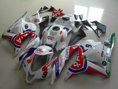 Best 2009-2012 Honda CBR600RR Motorcycle Fairings - White Blue Red Pata