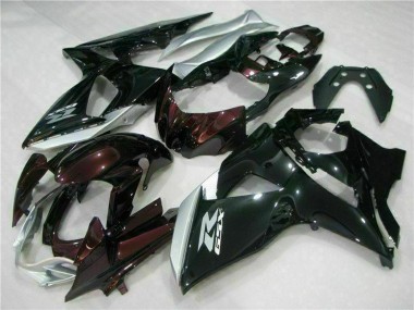 Best 2009-2016 Suzuki GSXR 1000 Motorcycle Fairings - Glossy Black Silver White