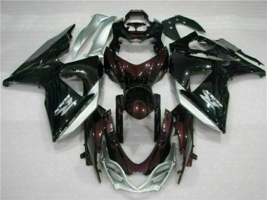Best 2009-2016 Suzuki GSXR 1000 Motorcycle Fairings - Glossy Black Silver White