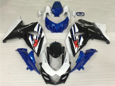 Best 2009-2016 Suzuki GSXR 1000 Full Motorcycle Fairing Kits - White Blue Black