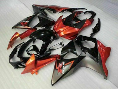 Best 2009-2016 Suzuki GSXR 1000 Motorcycle Fairings - Orange Glossy Black