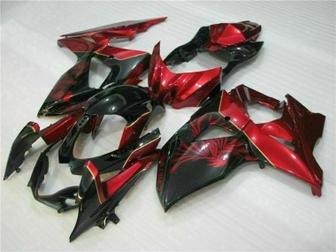 Best 2009-2016 Suzuki GSXR 1000 Motorcycle Fairings - Red Glossy Black