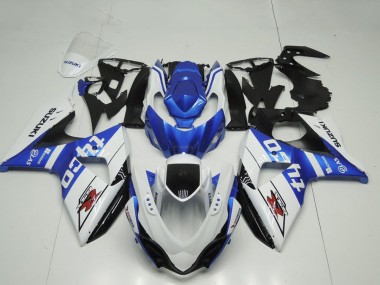 Best 2009-2016 Suzuki GSXR 1000 Motorcycle Fairing - White Blue Black Tyco