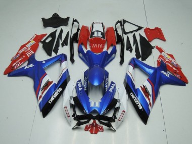 Best 2009-2016 Suzuki GSXR 1000 Motorcycle Fairings - Blue Red White Piaa Motul