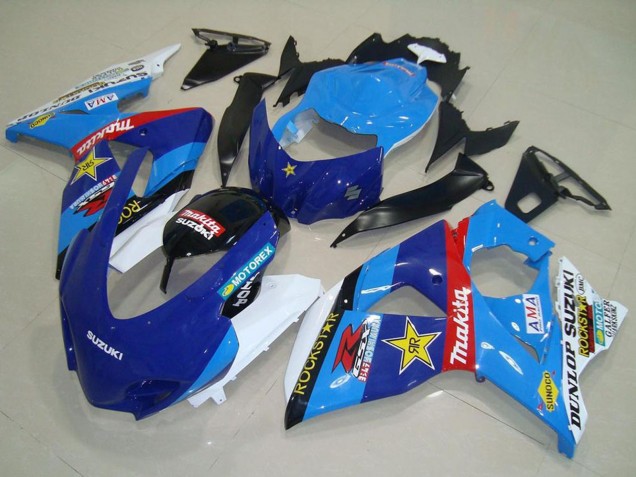 2009-2016 Suzuki GSXR 1000 Motorcycle Fairings - Blue White Red Black Rockstar Racing