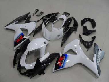 Best 2009-2016 Suzuki GSXR 1000 Motorcycle Fairings - White Blue Silver Black