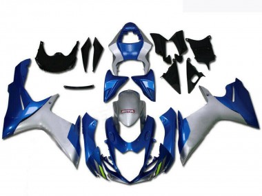 Best 2011-2024 Suzuki GSXR 600/750 Motorcycle Fairings - Silver Blue