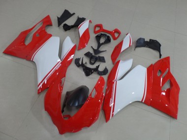 Best 2011-2014 Ducati 1199 Motorcycle Fairings - Red White Black