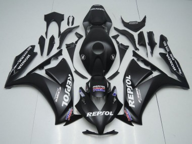 Best 2012-2016 Honda CBR1000RR Motorcycle Fairings - Matte Black White Repsol HRC