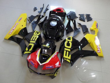 Best 2013-2023 Honda CBR600RR Motorcycle Fairings - Yellow Red Glossy Black Geico