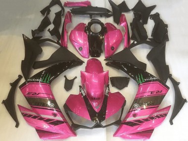 Best 2015-2018 Yamaha YZF R3 Motorcycle Fairings - Pink Black Green Monster