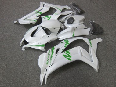 Best 2016-2020 Kawasaki ZX10R Motorcycle Fairing - Pearl White Green