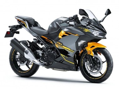 Best 2018-2024 Kawasaki EX400 Motorcycle Fairings - Black Grey Orange