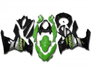 Best 2018-2024 Kawasaki EX400 Motorcycle Fairings - Green Black Grey