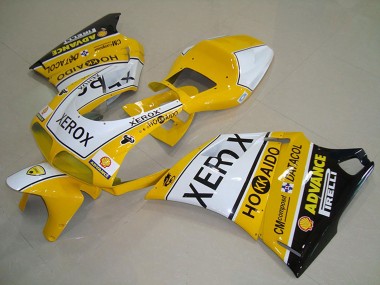 Best 1993-2005 Ducati 748 916 996 996S Motorcycle Fairings - White Yellow Glossy Black Xerox