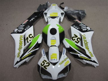 Best 2004-2005 Honda CBR1000RR Motorcycle Fairings - White Yellow Green Glossy Black Hannspree 52