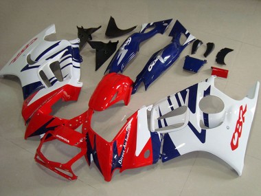 Best 1995-1996 Honda CBR600 F3 Motorcycle Fairings - White Red Blue
