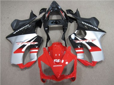 Best 2001-2003 Honda CBR600 F4i Motorcycle Fairings - Silver Red Glossy Black