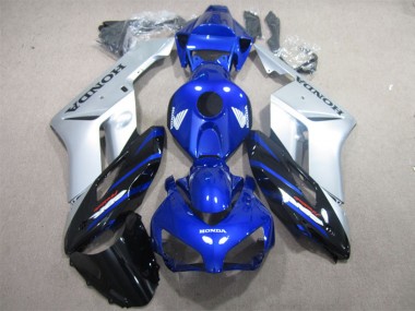 Best 2001-2003 Honda CBR600 F4i Motorcycle Fairings - Silver Blue Glossy Black