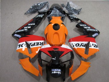 Best 2005-2006 Honda CBR600RR Motorcycle Fairings Kits - Orange White Red Glossy Black Repsol