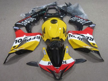 Best 2007-2008 Honda CBR600RR Motorcycle Fairings - Yellow White Red Glossy Black Repsol