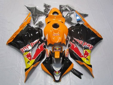 Best 2009-2012 Honda CBR600RR Motorcycle Fairings - Orange Yellow Glossy Black Red Bull