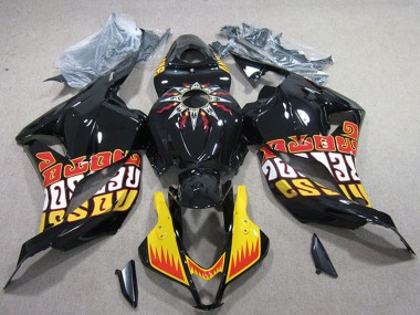 Best 2009-2012 Honda CBR600RR Motorcycle Fairings - Yellow Glossy Black Red Rossi
