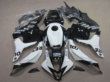 Best 2009-2012 Honda CBR600RR Motorcycle Fairing Kits - White Glossy Black Repsol