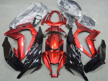 Best 2011-2015 Kawasaki ZX10R Motorcycle Fairing - Red Glossy Black
