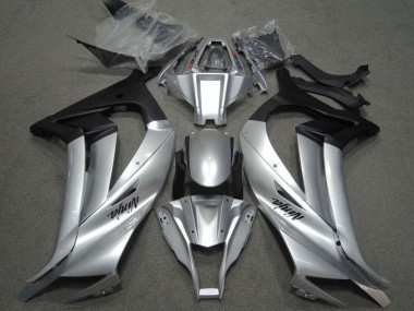 Best 2011-2015 Kawasaki ZX10R Motorcycle Fairings - Silver Matte Black