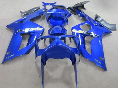 Best 2003-2004 Kawasaki ZX6R Motorcycle Fairing - Blue