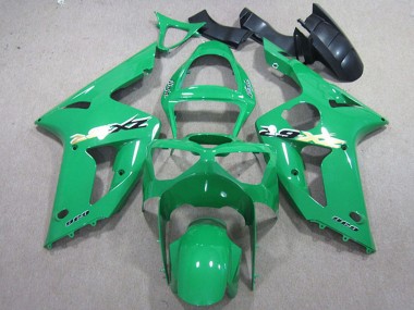 Best 2003-2004 Kawasaki ZX6R Motorcycle Fairing Kits - Green
