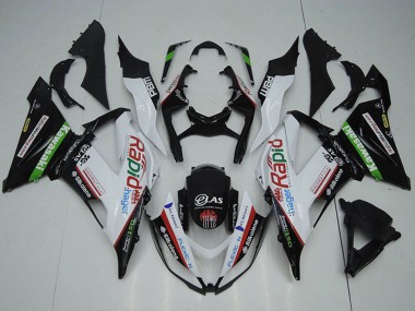 Best 2013-2018 Kawasaki ZX6R Motorcycle Fairings - White Green Black Red Rapid