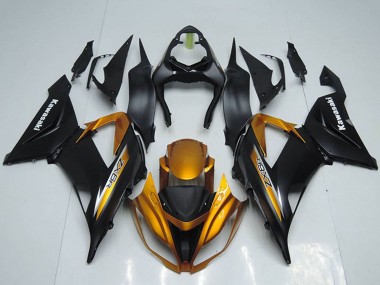 Best 2013-2018 Kawasaki ZX6R Motorcycle Fairings - Matte Black Orange