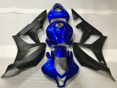 Best 2007-2008 Honda CBR600RR Motorcycle Fairing Kits - Blue Matte Black