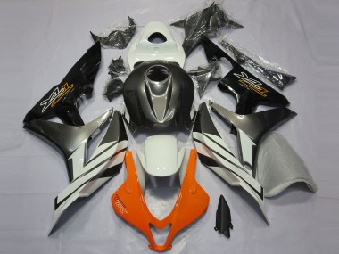 Best 2007-2008 Honda CBR600RR Motorcycle Fairings - White Grey Glossy Black