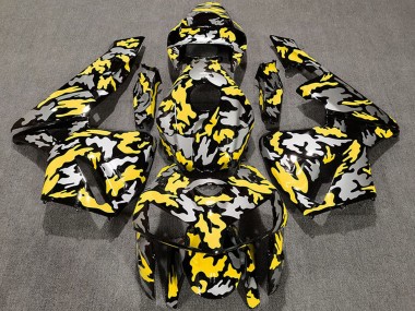 Best 2005-2006 Honda CBR600RR Motorcycle Fairings - Camouflage Yellow