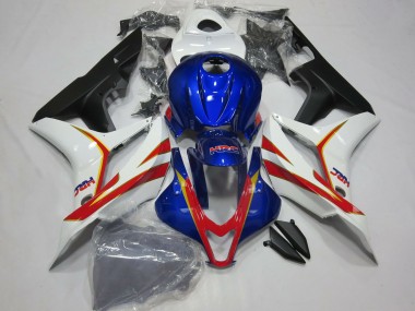 Best 2007-2008 Honda CBR600RR Motorcycle Fairing - White Red Blue HRC