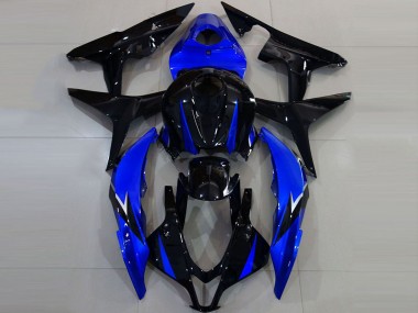 Best 2007-2008 Honda CBR600RR Motorcycle Fairings - Blue Glossy Black