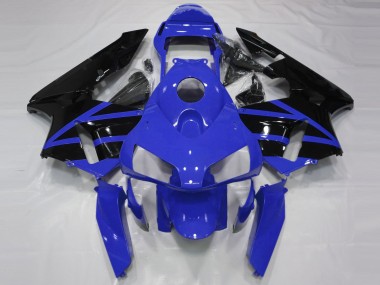 Best 2003-2004 Honda CBR600RR Motorcycle Fairings - Blue Glossy Black Stripe